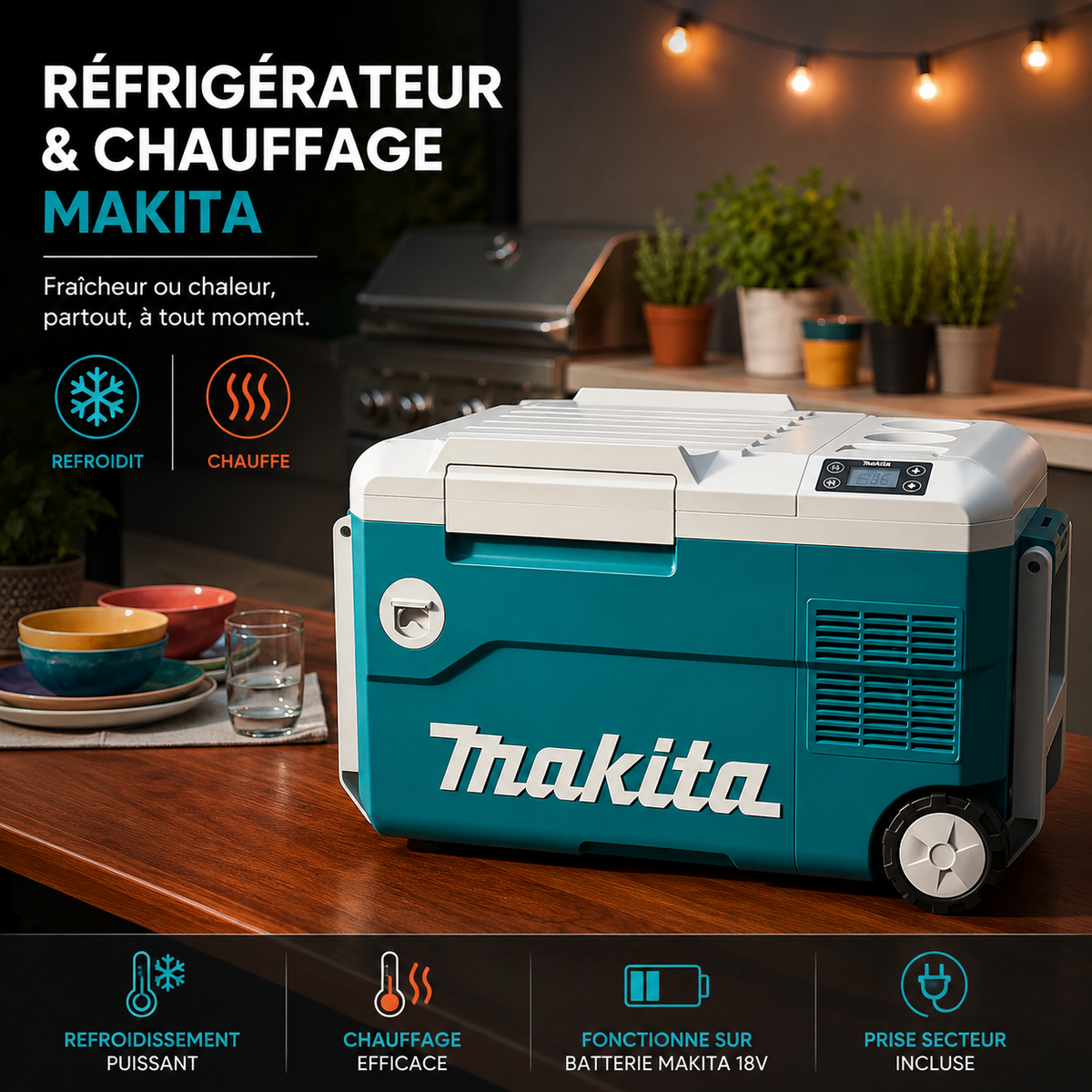 Réfrigérateur & Chauffage – MAKITA 20L